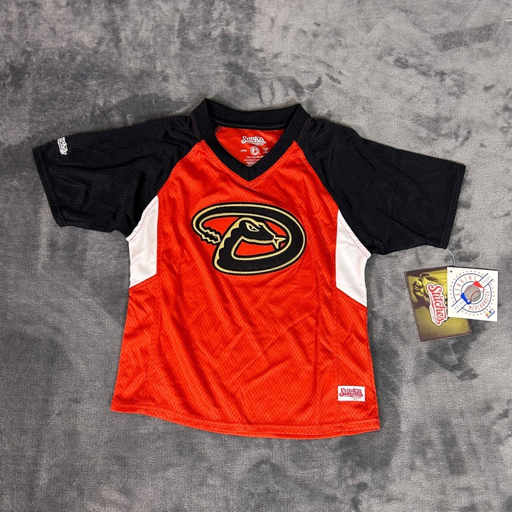 Y2K Arizona Diamondbacks Stitches Baseball Jersey Youth 7 Large MLB NWT
